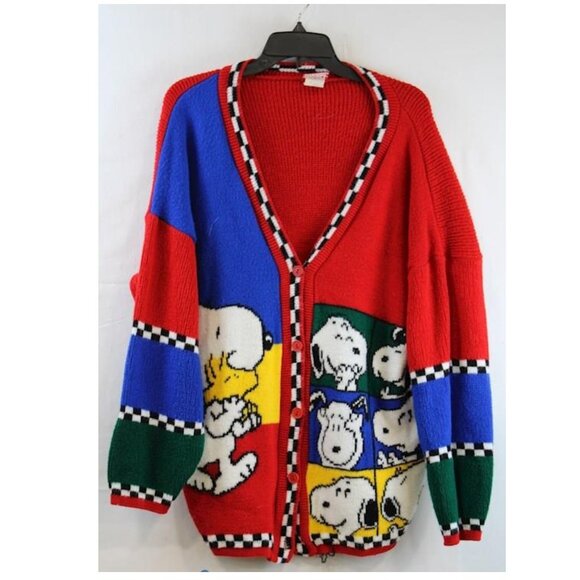 Vintage Snoopy & Friends Peanuts Cardigan Sweater Woodstock - Picture 6 of 11
